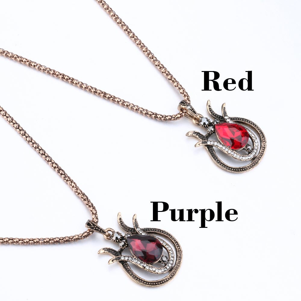 Turkish Lily Flower Set - Pendant/EarringsJewelry Set