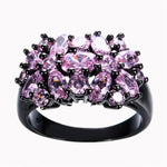 Pink Sapphire Black Gold RingRing