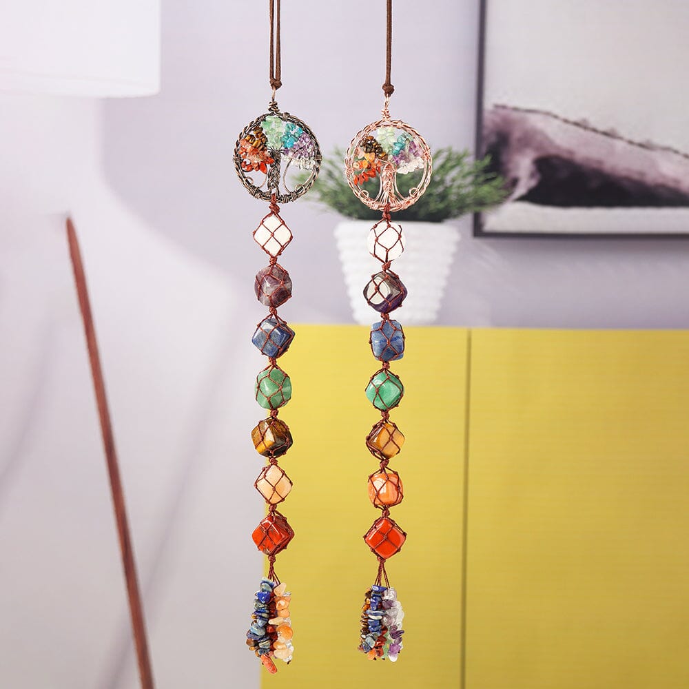 7 Chakra Natural Crystal PendantHealing Crystal