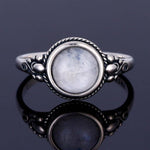 Natural Moonstone Bohemian Round RingRing