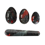 Bloodstone Yoni Egg Wand SetYoni EggsUndrilled Egg and Wand