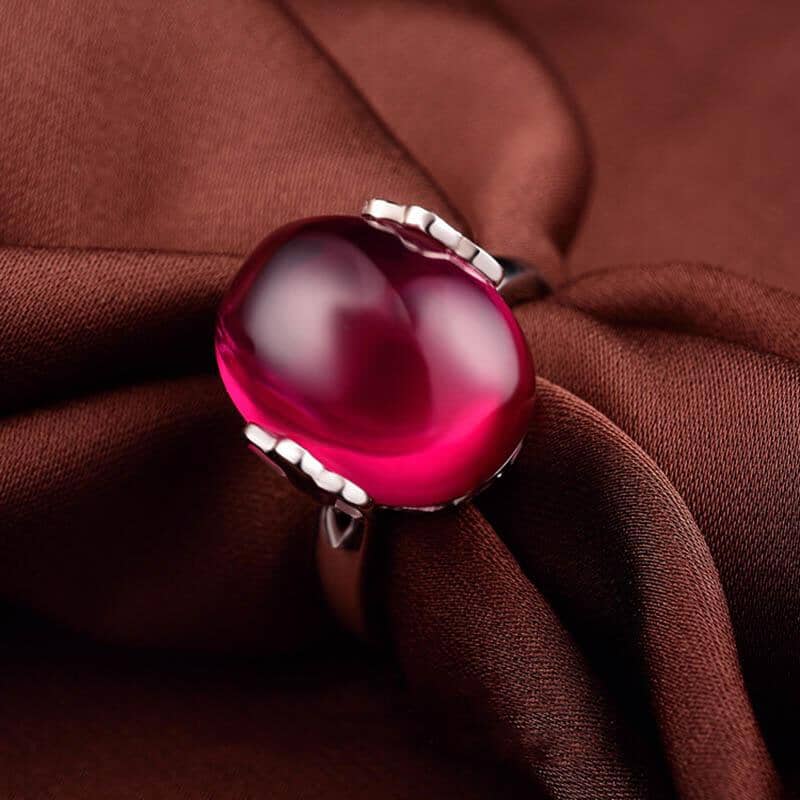 925 Sterling SIlver Natural Ruby Ring (Resizeable)