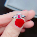 Girls Lovely Ruby Resizeable Ring - 925 Sterling SilverRing