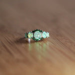 Green Fire Opal & Emerald RingRing