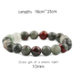 Braided/Elastic Rope Natural Bloodstone Charm BraceletBracelet