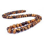 Natural Tiger Eye Stone Beads Necklaces Men Fashion Meditation Yoga Necklaces for Women New Design Handmade Reiki Prayer JewelryNecklace