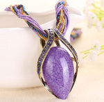 Reiki Ball Opal Stone NecklaceNecklace