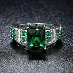 Deep Green Tourmaline Silver Plated RingRing