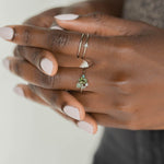Forest Magic Princess Creative Tiny Green Peridot RingRing