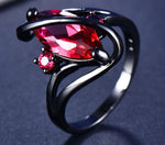 Purple Sapphire Black Gold RingRing