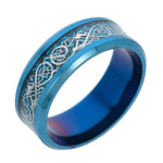 Dragon Men RingRing13Blue silver