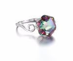 Mystic Topaz Curl Ring - 925 Sterling SilverNecklace