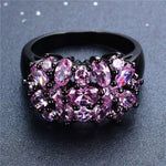 Pink Sapphire Black Gold RingRing