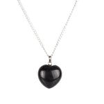 Natural Crystal Heart NecklaceNecklaceBlack Obsidian