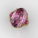 Luxury Female Big Oval Olive Green Peridot RingRing