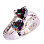 Blue Sapphire Heart Silver RingRing11Multi
