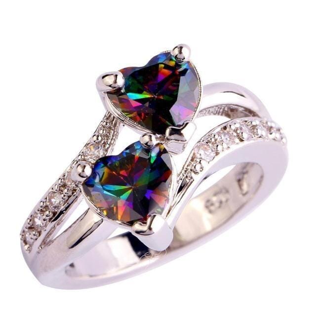 Blue Sapphire Heart Silver RingRing11Multi