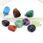 Aventurine and Other Stones Natural Crystal Irregular Tumbled Stone Reiki Rope NecklaceNecklace