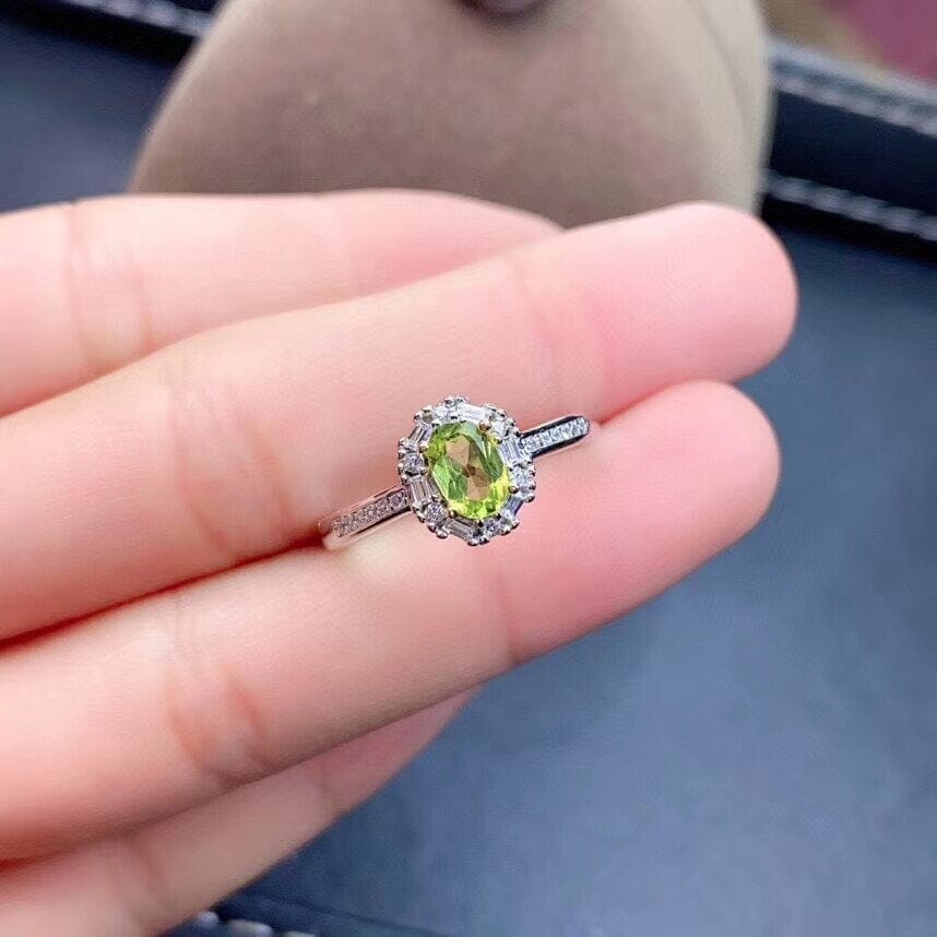 Lovely Princess Peridot Silver RingRing