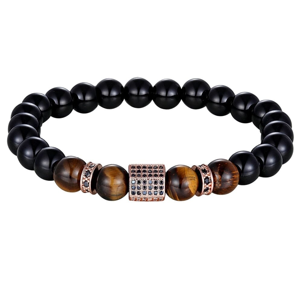 Matte Onyx Stone and Tiger Eye BraceletBracelet