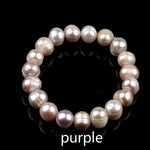 8mm Tricolor Natural Freshwater Pearl BraceletBraceletPURPLE