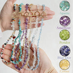 Boho Fashion Aventurine and other Stone Chips ChokerNecklace