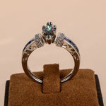 Party Jewelry Fire Mystic Topaz Ring - 925 Sterling SilverRing