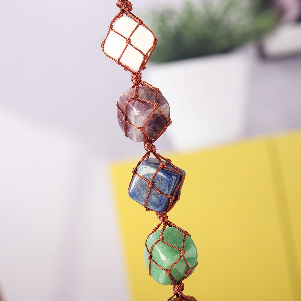 7 Chakra Natural Crystal PendantHealing Crystal