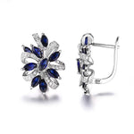 Stylish Authentic Sapphire Earrings- 925 Sterling SilverEarrings