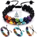 7 Chakra Beads Lava Rock Charm BraceletBracelet