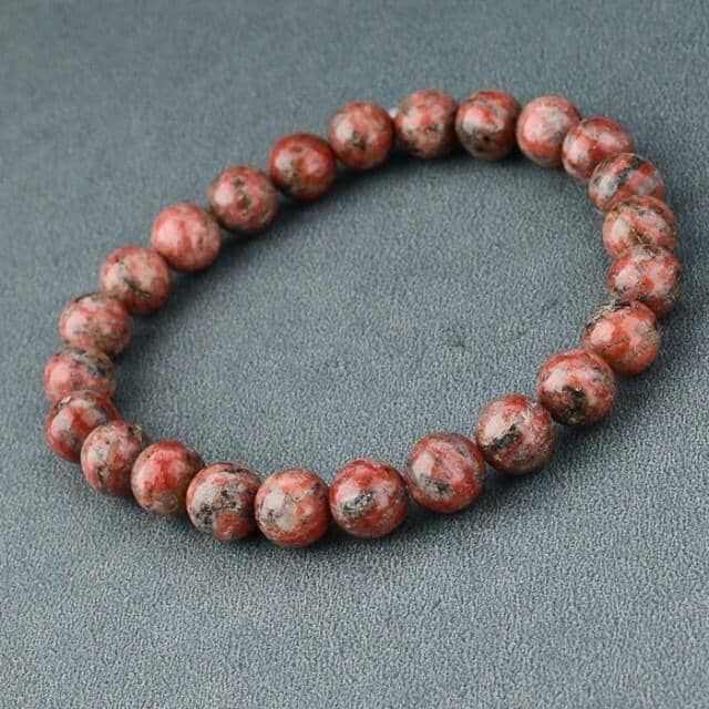 Tiger Eye Love Bracelet - Elastic RopeBraceletLight Red Black