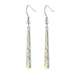 Synthesis Fire Opal Dangle EarringsEarrings