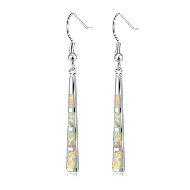 Synthesis Fire Opal Dangle EarringsEarrings