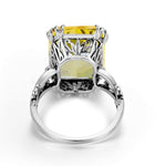 Boho Vintage Citrine Crown Ring 925 Sterling SilverRing
