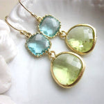 Classic Simple Gold Color Peridot Drop EarringsEarrings