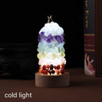 7 Chakra Natural Crystal Night LightHealing Crystal