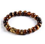 Black Lava Stones Lucky Charm Buddha Reiki BraceletBraceletBrown