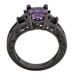 Amethyst Black Gold Filled RingRing