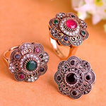 Emerald Flower Turkish Crystal RingRing