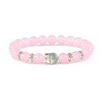 Men Buddha Natural Stone Bead BraceletsBraceletPink Crystal
