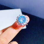 5 Carat Natural Sky Blue CZ Topaz RingRing
