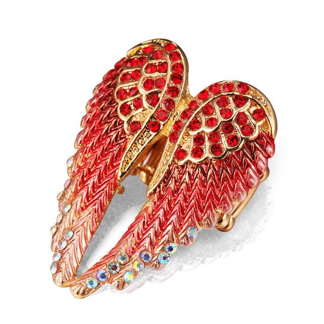 2019 Stylish Gold Angel Wings RingRing4