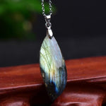 Natural Labradorite Leaf Shape PendantPendant