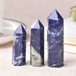 1pc Natural Crystal Point Sodalite Healing Obelisk WandWand