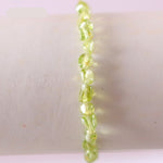 Stretch Irregular Shape Natural Stone Beads Peridot Olivine BraceletBracelet