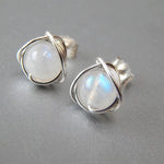 Mini Lantern Moonstone EarringsEarrings