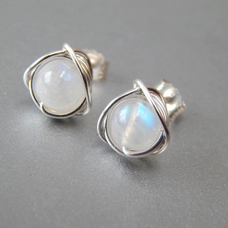 Mini Lantern Moonstone EarringsEarrings