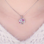 Life Tree Created Ruby - 925 Sterling SilverNecklace