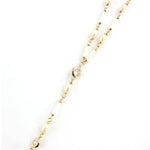 Gold Color Moonstone Pearl Pendant Beaded NecklaceNecklace