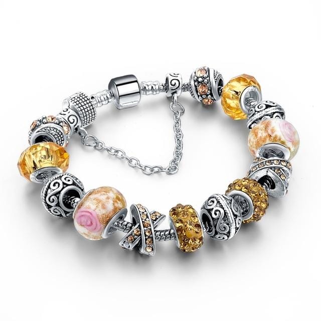 Ribbon Luxury Charm BraceletsBraceletYellow